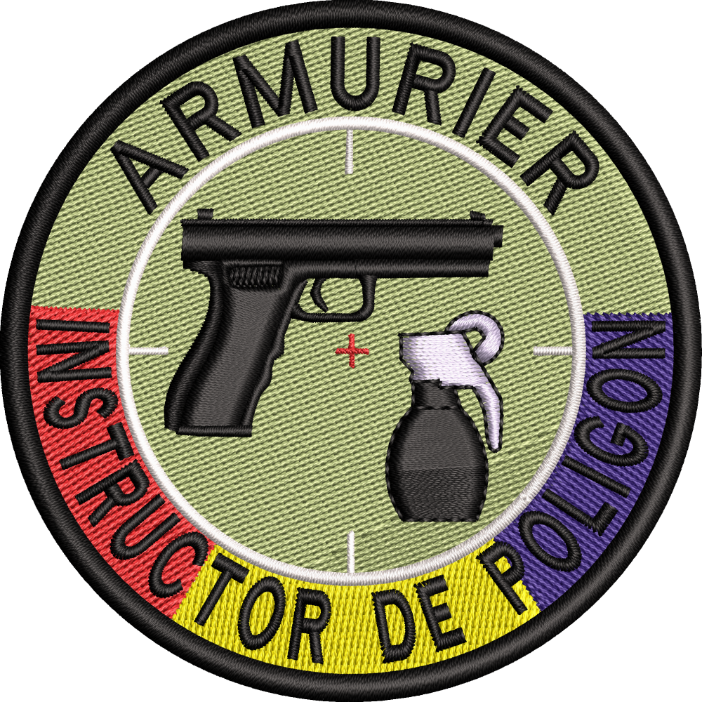 Emblema INSTRUCTOR POLIGON cu TRICOLOR